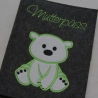 Mutterpass-Hülle aus 100% Wollfilz, Farben wählbar