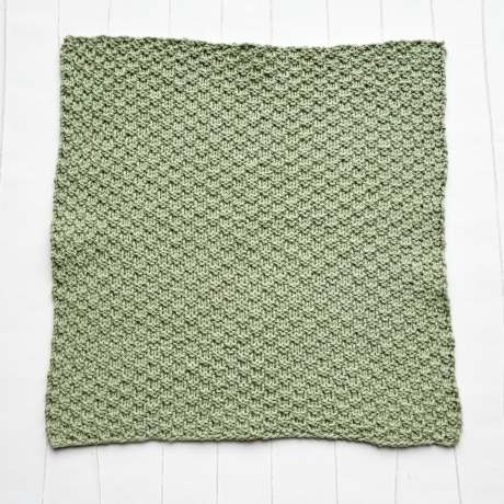 Spültuch Grün 25x25 bis 32x32 cm handgestrickt Baumwolle