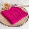 Buntes Spültuch Rosa Pink ca 28x28 cm handgestrickt Baumwolle