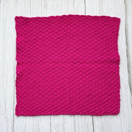 Buntes Spültuch Rosa Pink ca 28x28 cm handgestrickt Baumwolle