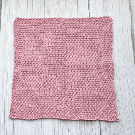Buntes Spültuch Rosa Pink ca 28x28 cm handgestrickt Baumwolle