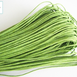5m Baumwollkordel gewachst 1 mm * Frühlingsgrün