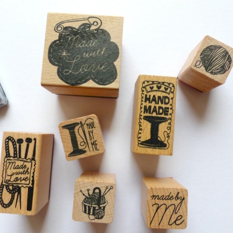 Stempelset Stempel Handmade Stricken Häkeln