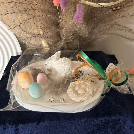Ostertablett, Ostern, Hase, Hasen, Ostereier, Osternest
