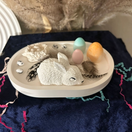 Ostertablett, Ostern, Hase, Hasen, Ostereier, Osternest
