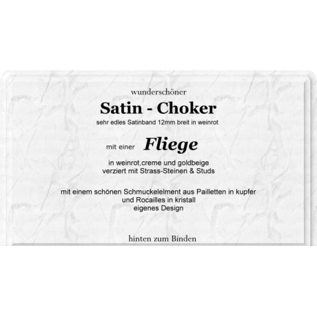 Choker mit einer edlen Fliege / Schleife aus Satin