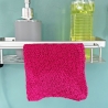 Buntes Spültuch Rosa Pink ca 28x28 cm handgestrickt Baumwolle
