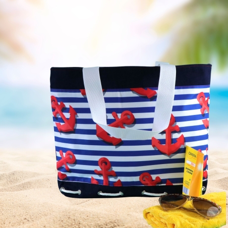 Strandtasche/Badetasche/Shopper/Tragetasche/Yogatasche/ Maritim