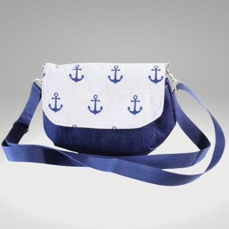 kleine Umhängetasche Damen/Clutch/Handtasche/maritim Anker Tasche