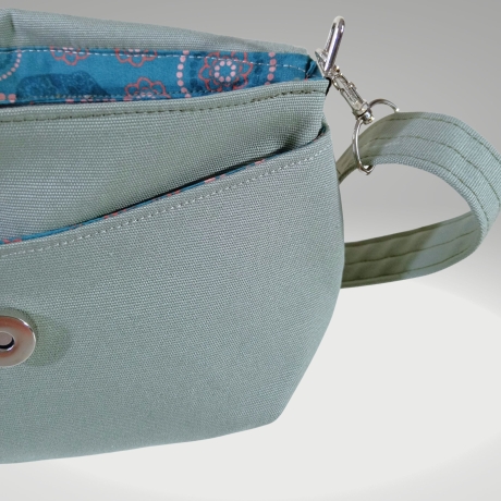 kleine Taschen zum Umhängen-Handtasche grün Stoff -grüne Tasche