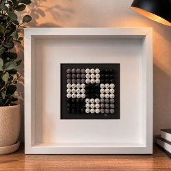 Quilling Kunstwerk - Stilvolle 3D Dekoration in Schwarz/Weiß/Grau