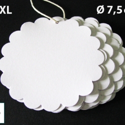 25 runde XXL Geschenkanhänger Tags  Anhänger Weiß