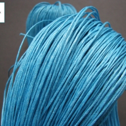 10 m Baumwollkordel gewachst 1 mm * Himmelblau