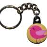 Schlüsselanhänger 25 mm Gliederkette u Ring Vogel