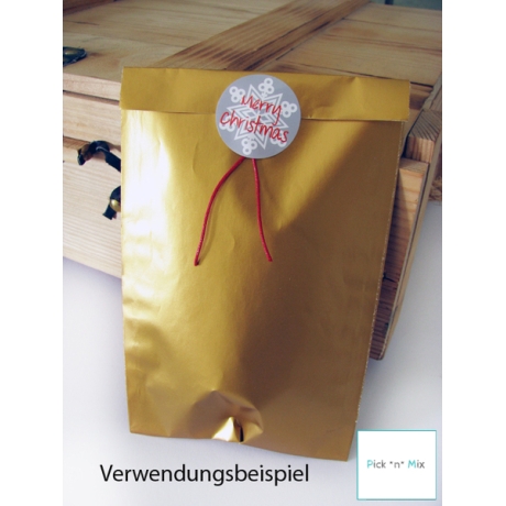 10 x Papiertüten GOLD Geschenktüten 12x18cm