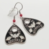 Planchette rot Ohrhänger Ohrringe Modeschmuck Halloween Gothic