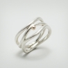 925er Silber-Ring mit 585er Gold Tejido