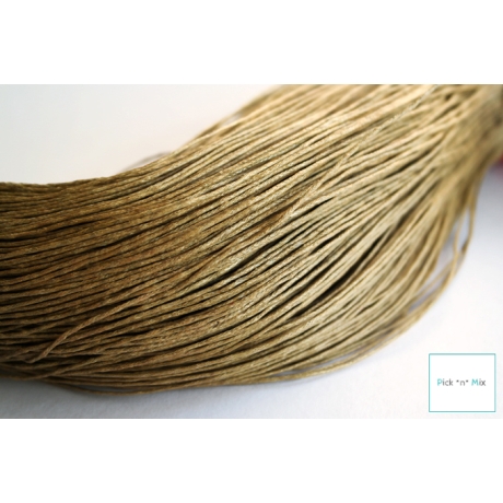 5m Baumwollkordel gewachst 1 mm * Braun/Beige