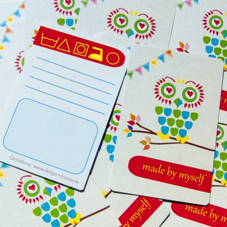 50 Karten mit Pflegehinweis Eule