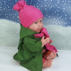 Regenkleidung 4tlg bunt passend für Puppen 43 cm und Neu 