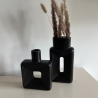 Wohndeko Keramik Vase 2er Set Boho Style Ceramic Vases black