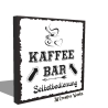 Holzschild-Shabby Kaffeebar