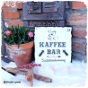 Holzschild-Shabby Kaffeebar