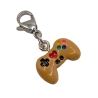 Controller Charm mini Clip Anhänger Bettelarmband Gamer braun