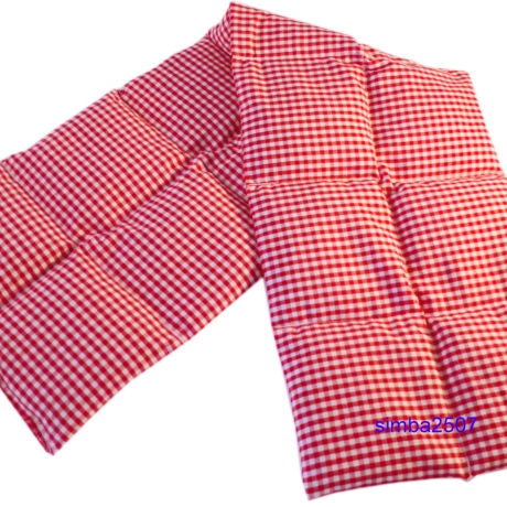 Wärmekissen 14 Kammer Raps 70x20 cm Vischy Karo rot weiß