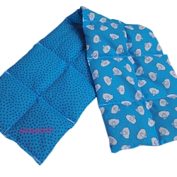 Wärmekissen 14 Kammer Raps 70x20 cm  Schäfchenmotiv blau