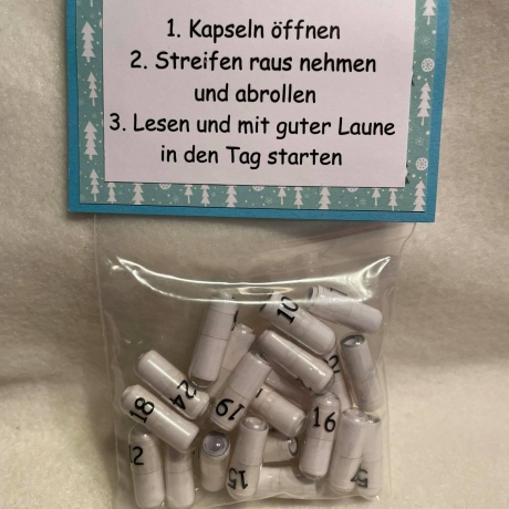 Adventskalender Kapsel mit Sprüchen 14