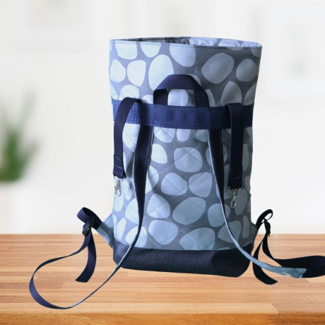 Rucksack/Rollrucksack/Roll Top/Damenrucksack/blau /Cityrucksack