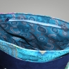 kleine  Umhängetasche Damen /blaue Handtasche/Elefant/Cord Tasche