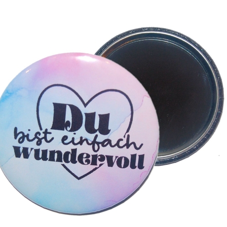 Liebesspruch Taschenspiegel 59 mm Metall Liebe 