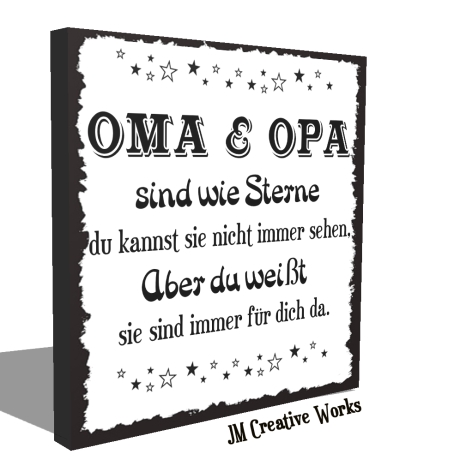 Holzschild-Shabby Oma & Opa