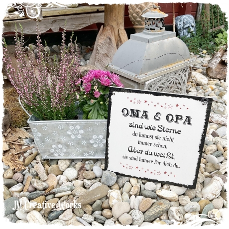 Holzschild-Shabby Oma & Opa