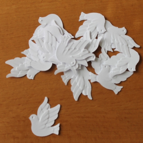 50 Tauben aus Papier