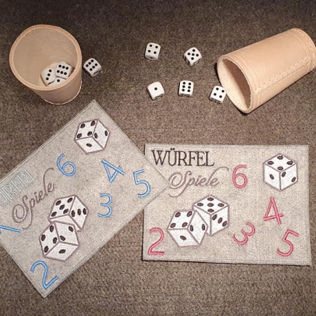 Würfelmatte 258x185 mm   -  Stickdatei bei Michis Textilatelier