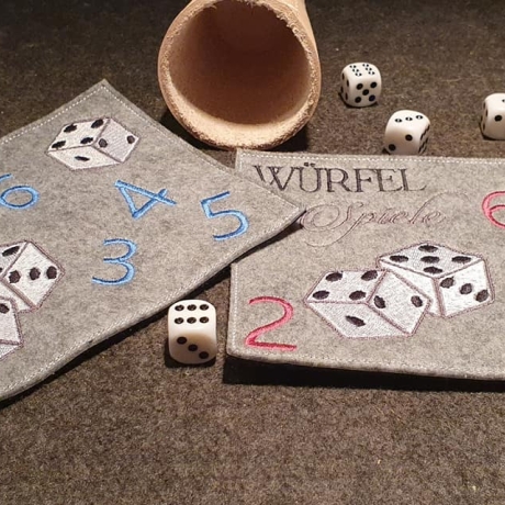 Würfelmatte 258x185 mm   -  Stickdatei bei Michis Textilatelier