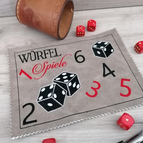 Würfelmatte 258x185 mm   -  Stickdatei bei Michis Textilatelier