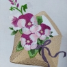 Blumenbrief Stickdatei – Romantisches Umschlag-Motiv mit Blüten