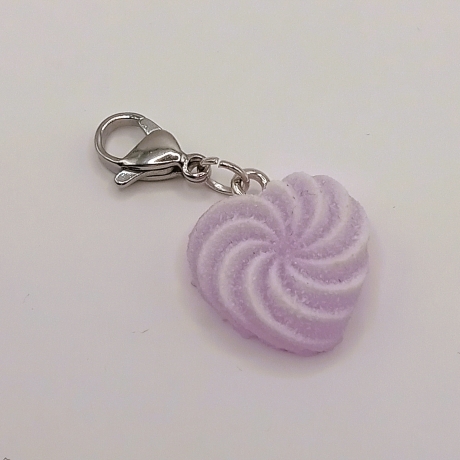 Herz Bonbon Charm Clip Anhänger Bettelarmband lila