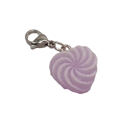 Herz Bonbon Charm Clip Anhänger Bettelarmband lila