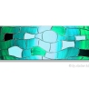 MK1 Art Bild Leinwand Abstrakt Kunst Malerei Acrylbild Türkis