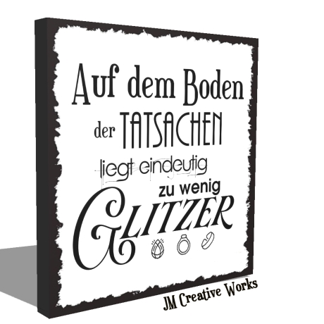 Holzschild-Shabby zu wenig Glitzer