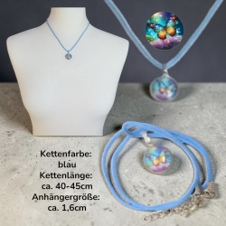 Kette Edelstahlanhänger mit Motivstein