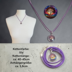 Kette Edelstahlanhänger mit Motivstein