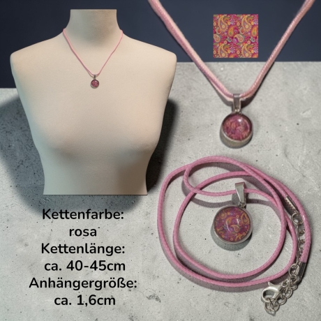 Kette Edelstahlanhänger mit Motivstein