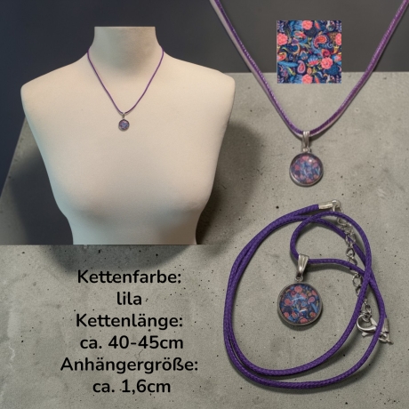 Kette Edelstahlanhänger mit Motivstein