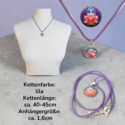 Kette Edelstahlanhänger mit Motivstein